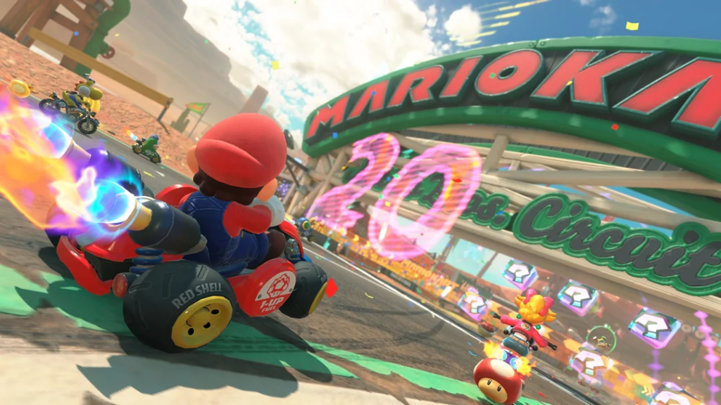Nintendo Switch 2 and Mario Kart World racing game